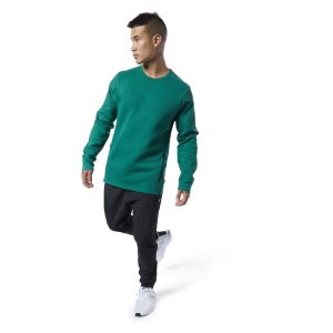 Reebok Training Supply Crew Sweatshirt Herren - Grün - DE 940-LAZ